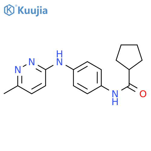 N-{4-(6-methylpyridazin-3-yl)aminophenyl}cyclopentanecarboxamide structure