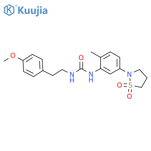 3-[5-(1,1-dioxo-1lambda6,2-thiazolidin-2-yl)-2-methylphenyl]-1-[2-(4-methoxyphenyl)ethyl]urea structure