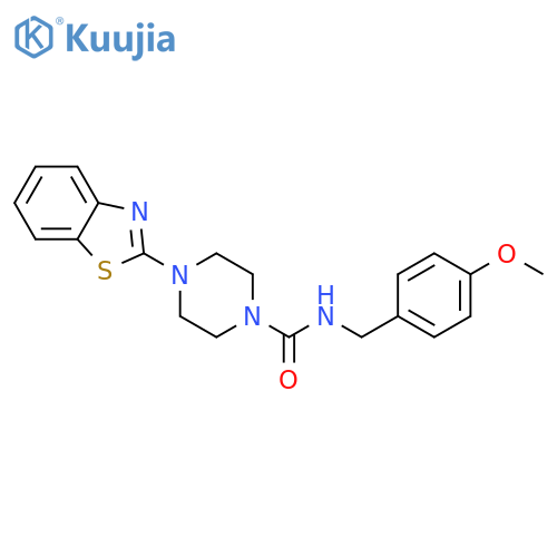 4-(1,3-benzothiazol-2-yl)-N-[(4-methoxyphenyl)methyl]piperazine-1-carboxamide structure