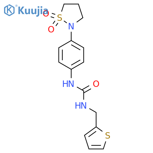 1-4-(1,1-dioxo-1lambda6,2-thiazolidin-2-yl)phenyl-3-(thiophen-2-yl)methylurea structure
