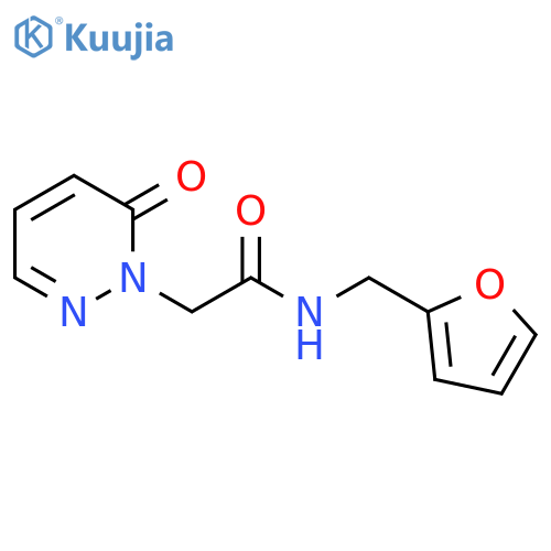 N-[(furan-2-yl)methyl]-2-(6-oxo-1,6-dihydropyridazin-1-yl)acetamide structure