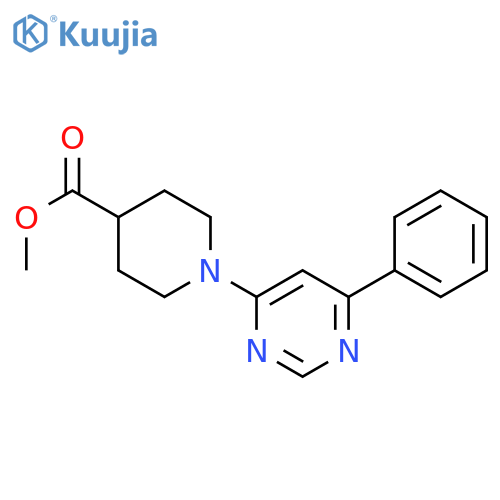 methyl 1-(6-phenylpyrimidin-4-yl)piperidine-4-carboxylate structure