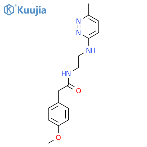 2-(4-methoxyphenyl)-N-{2-(6-methylpyridazin-3-yl)aminoethyl}acetamide structure