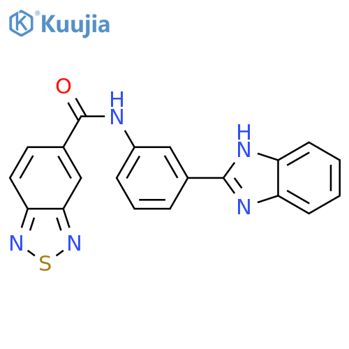N-3-(1H-1,3-benzodiazol-2-yl)phenyl-2,1,3-benzothiadiazole-5-carboxamide structure