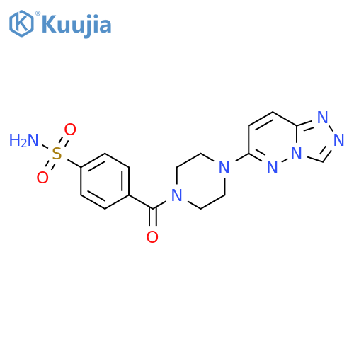 4-(4-{1,2,4triazolo4,3-bpyridazin-6-yl}piperazine-1-carbonyl)benzene-1-sulfonamide structure