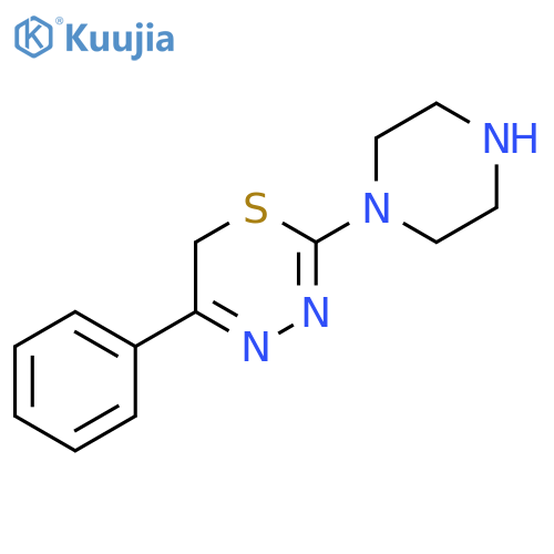 5-phenyl-2-(piperazin-1-yl)-6H-1,3,4-thiadiazine structure