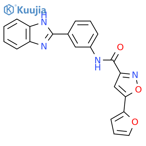 N-[3-(1H-1,3-benzodiazol-2-yl)phenyl]-5-(furan-2-yl)-1,2-oxazole-3-carboxamide structure