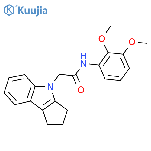 2-{1H,2H,3H,4H-cyclopentabindol-4-yl}-N-(2,3-dimethoxyphenyl)acetamide structure