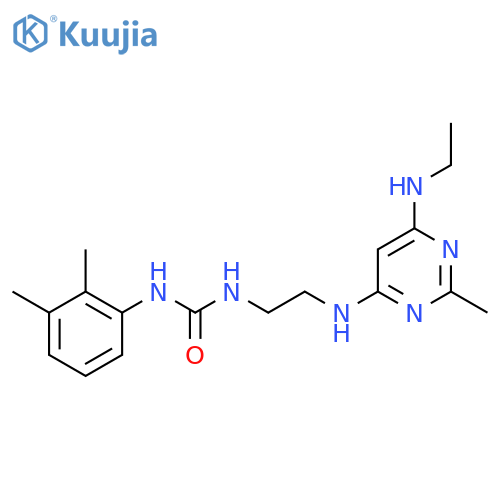 1-(2,3-dimethylphenyl)-3-(2-{6-(ethylamino)-2-methylpyrimidin-4-ylamino}ethyl)urea structure
