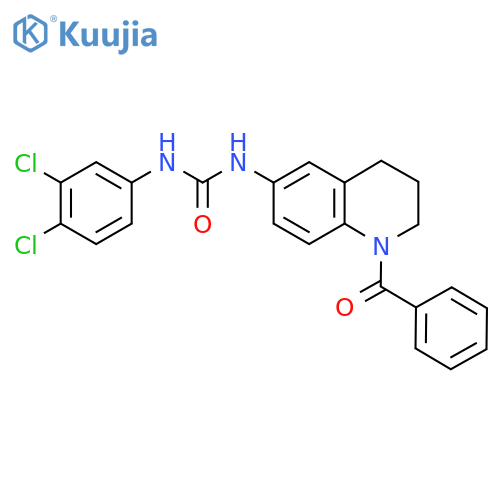 3-(1-benzoyl-1,2,3,4-tetrahydroquinolin-6-yl)-1-(3,4-dichlorophenyl)urea structure