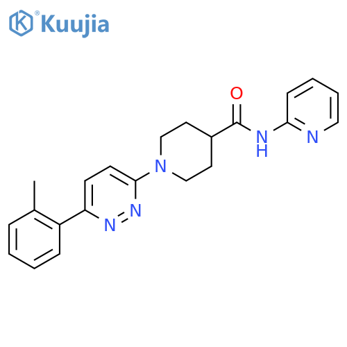 1-6-(2-methylphenyl)pyridazin-3-yl-N-(pyridin-2-yl)piperidine-4-carboxamide structure