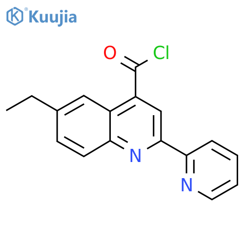 6-Ethyl-2-pyridin-2-ylquinoline-4-carbonyl chloride structure