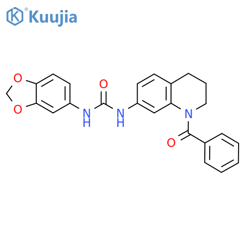 1-(1-benzoyl-1,2,3,4-tetrahydroquinolin-7-yl)-3-(2H-1,3-benzodioxol-5-yl)urea structure