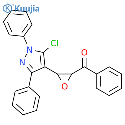 Methanone, [3-(5-chloro-1,3-diphenyl-1H-pyrazol-4-yl)oxiranyl]phenyl- structure