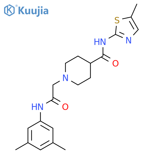 1-{(3,5-dimethylphenyl)carbamoylmethyl}-N-(5-methyl-1,3-thiazol-2-yl)piperidine-4-carboxamide structure