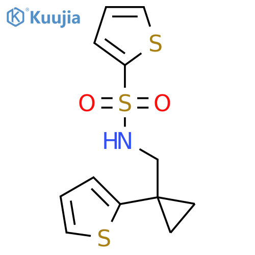 N-{1-(thiophen-2-yl)cyclopropylmethyl}thiophene-2-sulfonamide structure