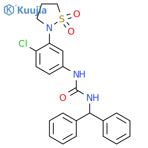 3-4-chloro-3-(1,1-dioxo-1lambda6,2-thiazolidin-2-yl)phenyl-1-(diphenylmethyl)urea structure