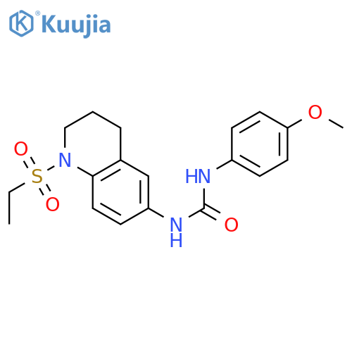 3-1-(ethanesulfonyl)-1,2,3,4-tetrahydroquinolin-6-yl-1-(4-methoxyphenyl)urea structure