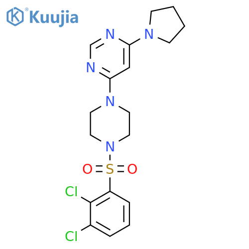 4-4-(2,3-dichlorobenzenesulfonyl)piperazin-1-yl-6-(pyrrolidin-1-yl)pyrimidine structure
