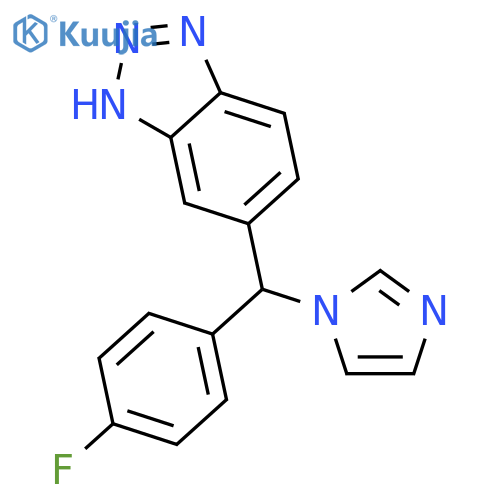 1H-Benzotriazole, 5-[(4-fluorophenyl)-1H-imidazol-1-ylmethyl]- structure