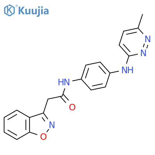 2-(1,2-benzoxazol-3-yl)-N-{4-(6-methylpyridazin-3-yl)aminophenyl}acetamide structure