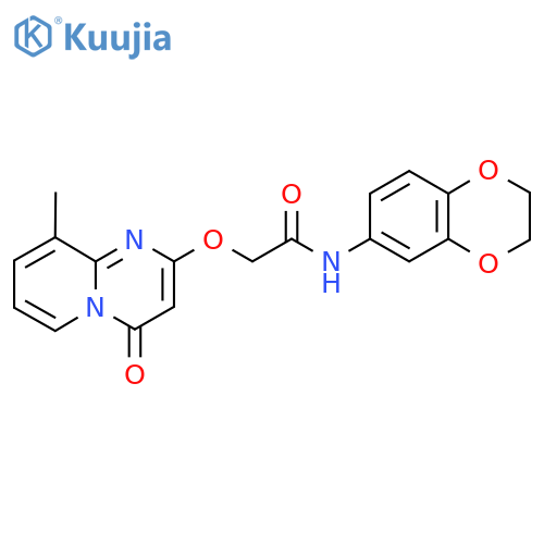 N-(2,3-dihydro-1,4-benzodioxin-6-yl)-2-({9-methyl-4-oxo-4H-pyrido1,2-apyrimidin-2-yl}oxy)acetamide structure