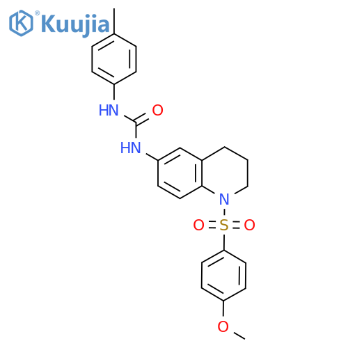 3-1-(4-methoxybenzenesulfonyl)-1,2,3,4-tetrahydroquinolin-6-yl-1-(4-methylphenyl)urea structure