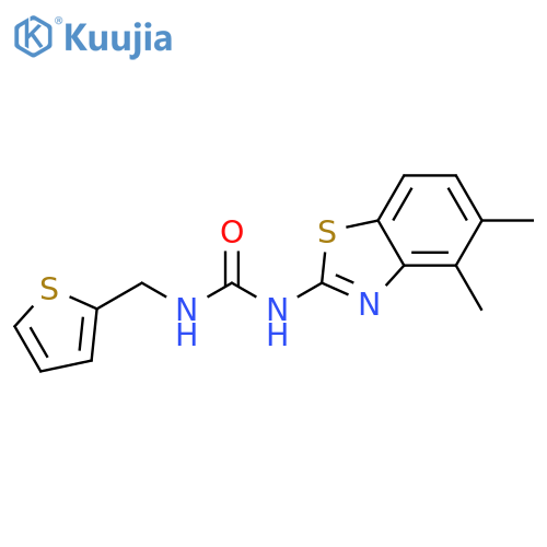 3-(4,5-dimethyl-1,3-benzothiazol-2-yl)-1-(thiophen-2-yl)methylurea structure