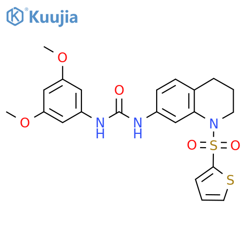 1-(3,5-dimethoxyphenyl)-3-1-(thiophene-2-sulfonyl)-1,2,3,4-tetrahydroquinolin-7-ylurea structure