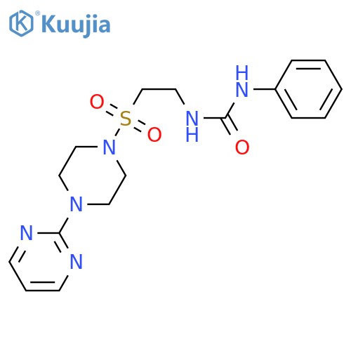 1-phenyl-3-(2-{4-(pyrimidin-2-yl)piperazin-1-ylsulfonyl}ethyl)urea structure