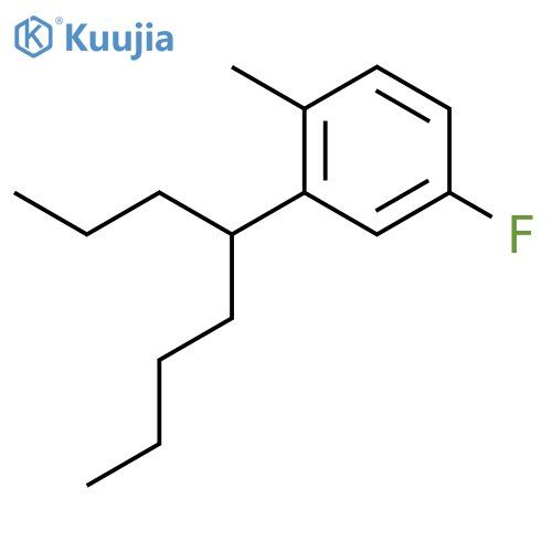 Benzene, 4-fluoro-1-methyl-2-(1-propylpentyl)- structure