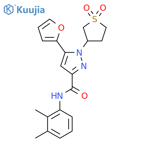 N-(2,3-dimethylphenyl)-1-(1,1-dioxo-1lambda6-thiolan-3-yl)-5-(furan-2-yl)-1H-pyrazole-3-carboxamide structure