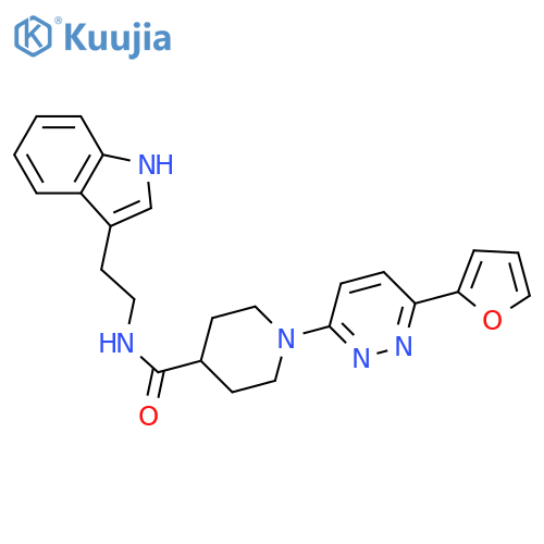 1-6-(furan-2-yl)pyridazin-3-yl-N-2-(1H-indol-3-yl)ethylpiperidine-4-carboxamide structure