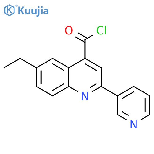 6-Ethyl-2-pyridin-3-ylquinoline-4-carbonyl chloride hydrochloride structure