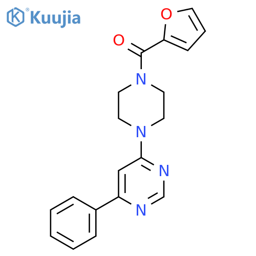 4-4-(furan-2-carbonyl)piperazin-1-yl-6-phenylpyrimidine structure