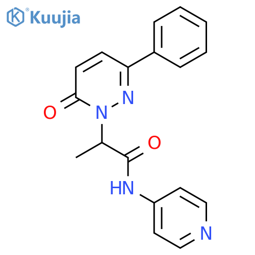 2-(6-oxo-3-phenyl-1,6-dihydropyridazin-1-yl)-N-(pyridin-4-yl)propanamide structure