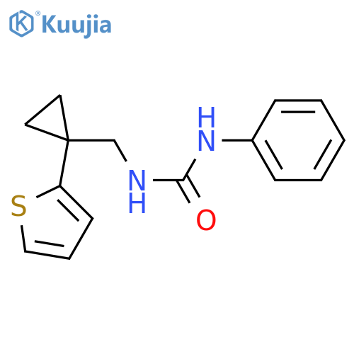 1-phenyl-3-{[1-(thiophen-2-yl)cyclopropyl]methyl}urea structure