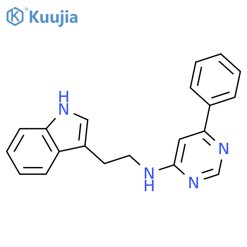 N-2-(1H-indol-3-yl)ethyl-6-phenylpyrimidin-4-amine structure
