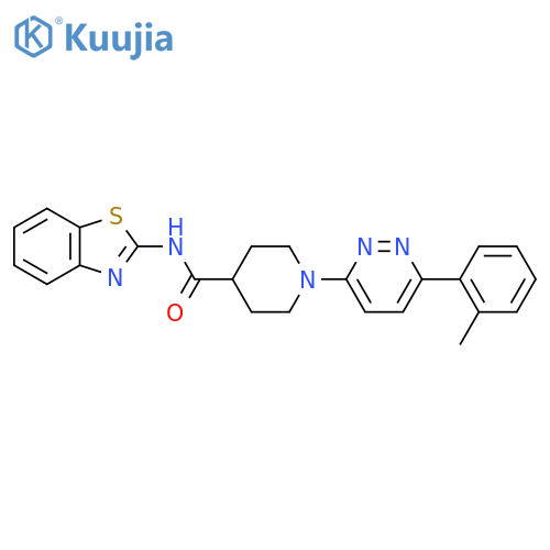 N-(1,3-benzothiazol-2-yl)-1-6-(2-methylphenyl)pyridazin-3-ylpiperidine-4-carboxamide structure