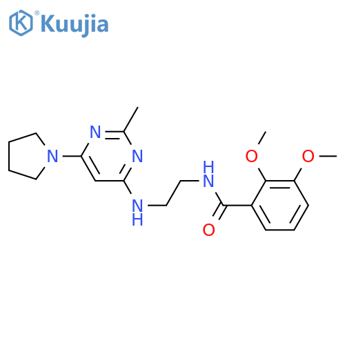 2,3-dimethoxy-N-(2-{[2-methyl-6-(pyrrolidin-1-yl)pyrimidin-4-yl]amino}ethyl)benzamide structure