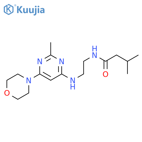 3-methyl-N-(2-{2-methyl-6-(morpholin-4-yl)pyrimidin-4-ylamino}ethyl)butanamide structure