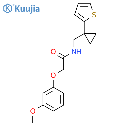 2-(3-methoxyphenoxy)-N-{1-(thiophen-2-yl)cyclopropylmethyl}acetamide structure