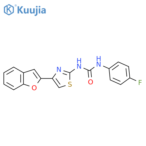 3-4-(1-benzofuran-2-yl)-1,3-thiazol-2-yl-1-(4-fluorophenyl)urea structure