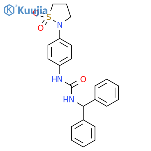 3-4-(1,1-dioxo-1lambda6,2-thiazolidin-2-yl)phenyl-1-(diphenylmethyl)urea structure