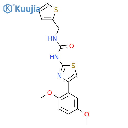 3-4-(2,5-dimethoxyphenyl)-1,3-thiazol-2-yl-1-(thiophen-2-yl)methylurea structure