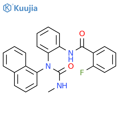 2-fluoro-N-2-({(naphthalen-1-yl)methylcarbamoyl}amino)phenylbenzamide structure