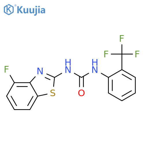 3-(4-fluoro-1,3-benzothiazol-2-yl)-1-2-(trifluoromethyl)phenylurea structure