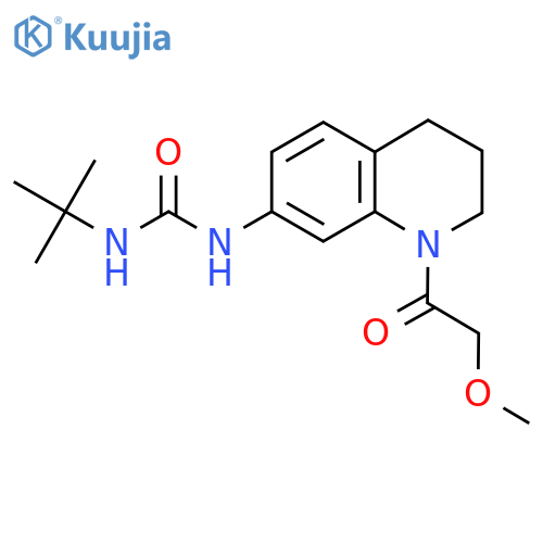 3-tert-butyl-1-1-(2-methoxyacetyl)-1,2,3,4-tetrahydroquinolin-7-ylurea structure