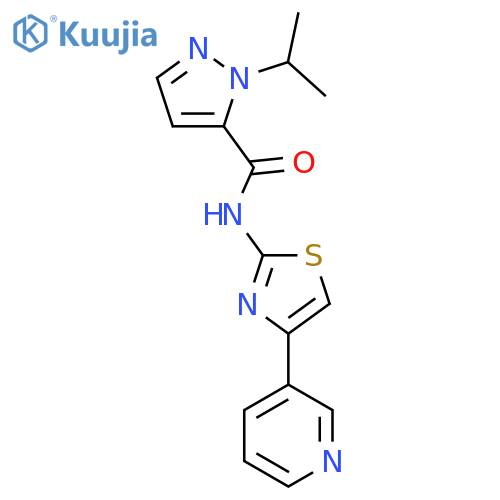 1-(propan-2-yl)-N-4-(pyridin-3-yl)-1,3-thiazol-2-yl-1H-pyrazole-5-carboxamide structure
