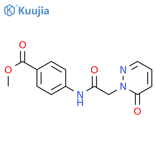 methyl 4-2-(6-oxo-1,6-dihydropyridazin-1-yl)acetamidobenzoate structure
